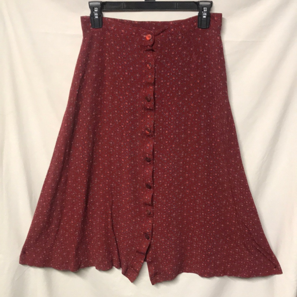 Vintage 90’s Norton McNaughton Women’s Button Front Midi Skirt - Size 12